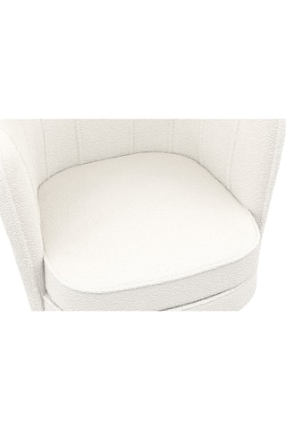 Fauteuil Arielle - Blanc et doré - Velours