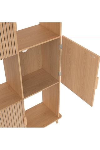 Etagère Faustine 3 portes - 80 x 30 x 143 cm 