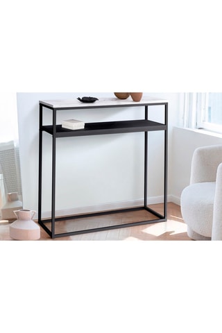 Console double plateau Glam - 80 x 30 x 80 cm