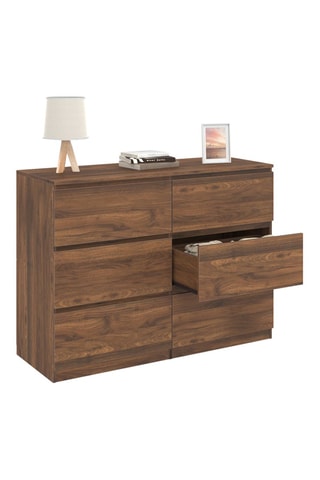 Commode 6 tiroirs Tom - Imitation bois