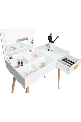 Coiffeuse 2 tiroirs Serena - Blanc