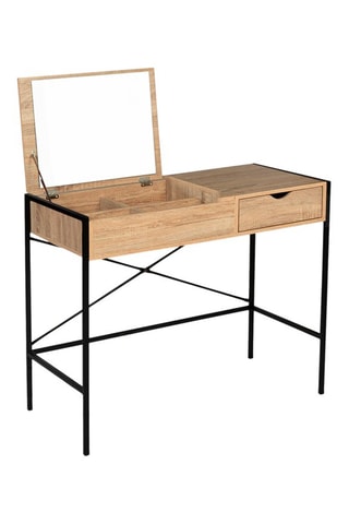 Coiffeuse et tabouret Alana - Blanc