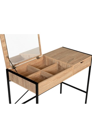 Coiffeuse et tabouret Alana - Blanc