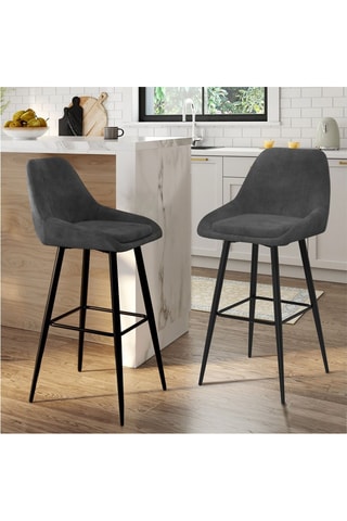 2 tabourets de bar Olivia - 44 x 92 x 46 cm