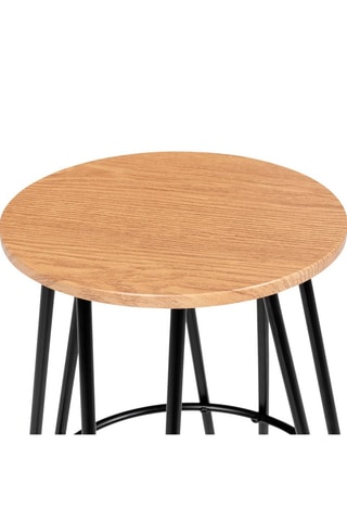 4 tabourets Missouri - Imitation bois et noir