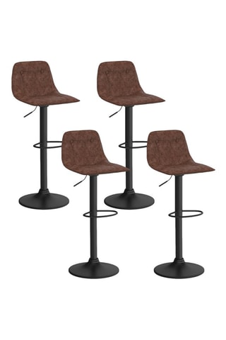 4 tabourets de bar Edison - 39 x 104 x 42 cm