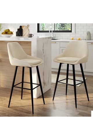 2 tabourets de bar Olivia - 44 x 92 x 46 cm
