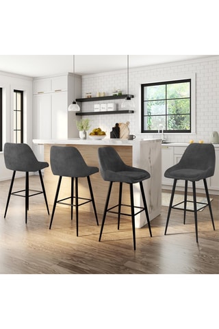 4 tabourets de bar Olivia - 44 x 65 x 34 cm