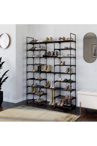 Etagère range chaussures modulable - Noir