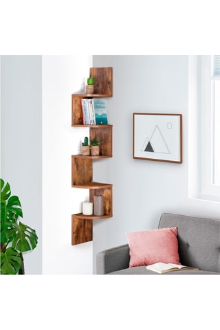 Etagère murale d'angle Isa - 
Imitation bois