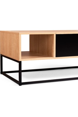 Table basse relevable Manufacture - Noir et imitation bois