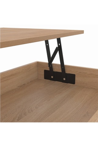 Table basse relevable Spider - Imitation bois et noir