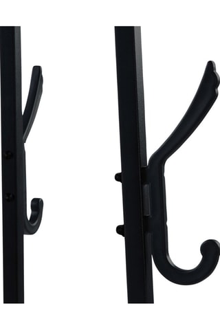 Porte-manteau Elize - Noir et imitation bois
