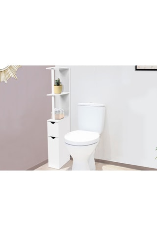 Meuble WC 2 portes - Blanc
