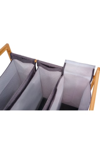 Panier à linge en bambou avec roulettes Maya