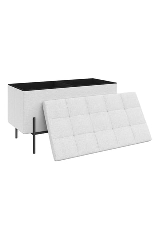 Banc-coffre Loan - Blanc et noir
