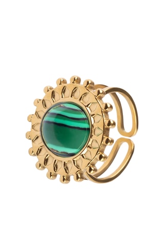Bague - Vert et doré