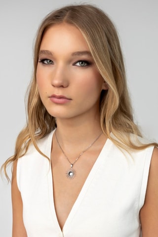 Collier - Plaqué or blanc