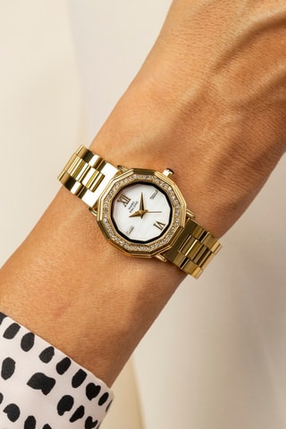 Montre à quartz en acier - Doré et blanc - Marc Malone