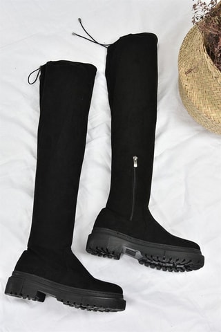 Botas acima do joelho - Preto