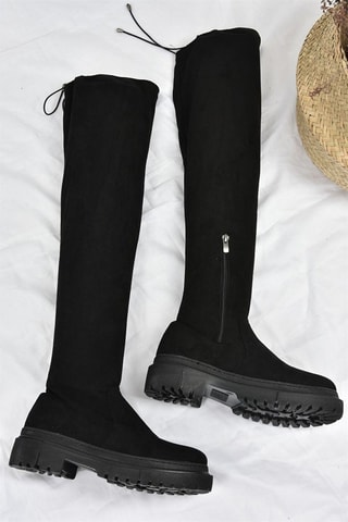 Botas acima do joelho - Preto