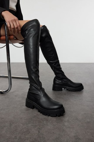 Botas acima do joelho - Preto