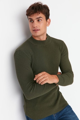 Camisola slim - Caqui