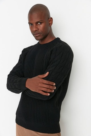 Camisola regular - Preto