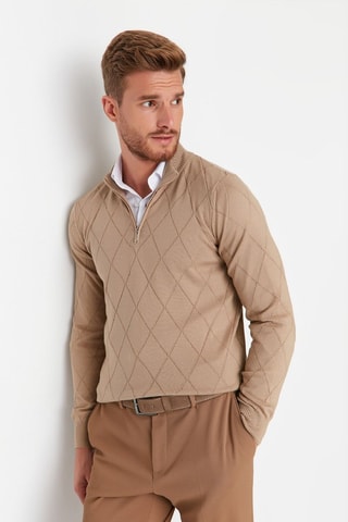 Camisola regular - Camel
