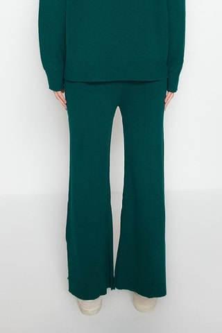 Camisola e calças wide legs - Verde-esmeralda