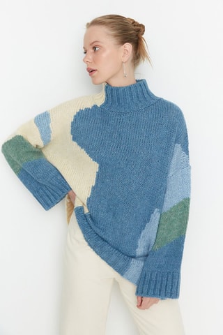 Camisola Azul-celeste e cru