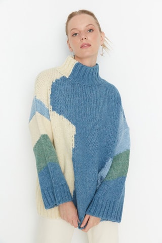 Camisola Azul-celeste e cru