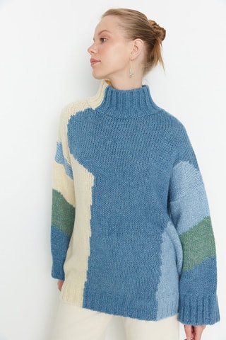 Camisola Azul-celeste e cru