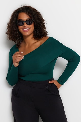 Camisola regular - Verde-esmeralda