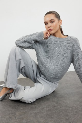 Camisola regular - Cinzento