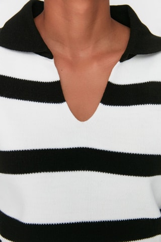 Camisola às riscas Preto e branco