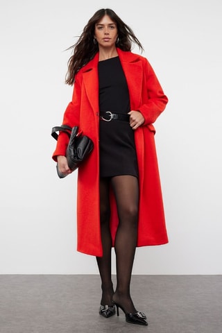 Sobretudo em lã - Vermelho