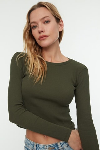 2 crop tops - Preto e caqui