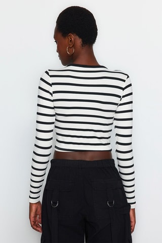 Crop top Preto e branco