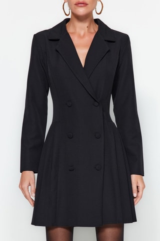 Vestido traçado - Preto