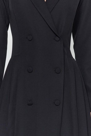 Vestido traçado - Preto