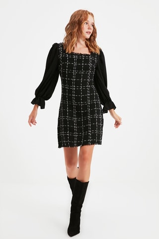 Vestido trapézio Preto