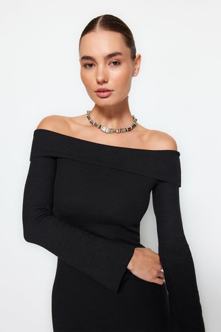 Vestido justo - Preto