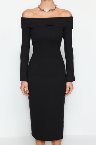 Vestido justo - Preto