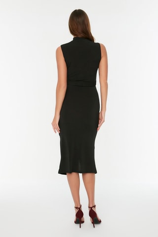 Vestido drapeado Preto