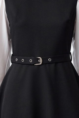 Vestido efeito ilusório - Preto