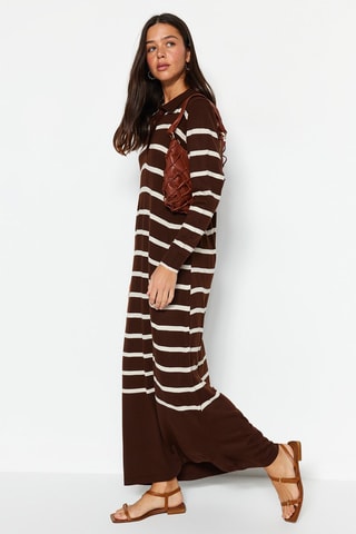 Vestido comprido Castanho