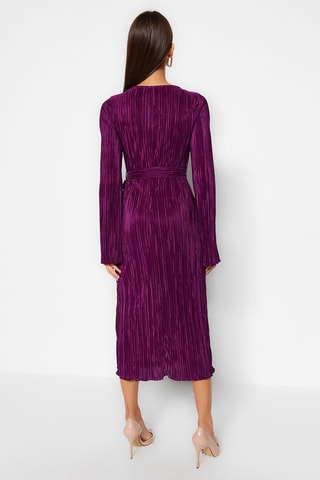 Vestido plissado Violeta