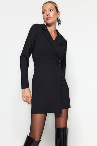 Vestido traçado Preto