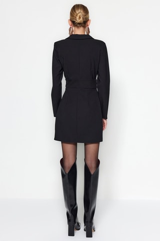 Vestido traçado Preto